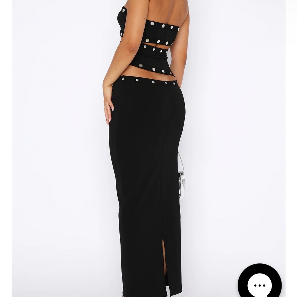 White Fox Back At One Maxi Dress Black